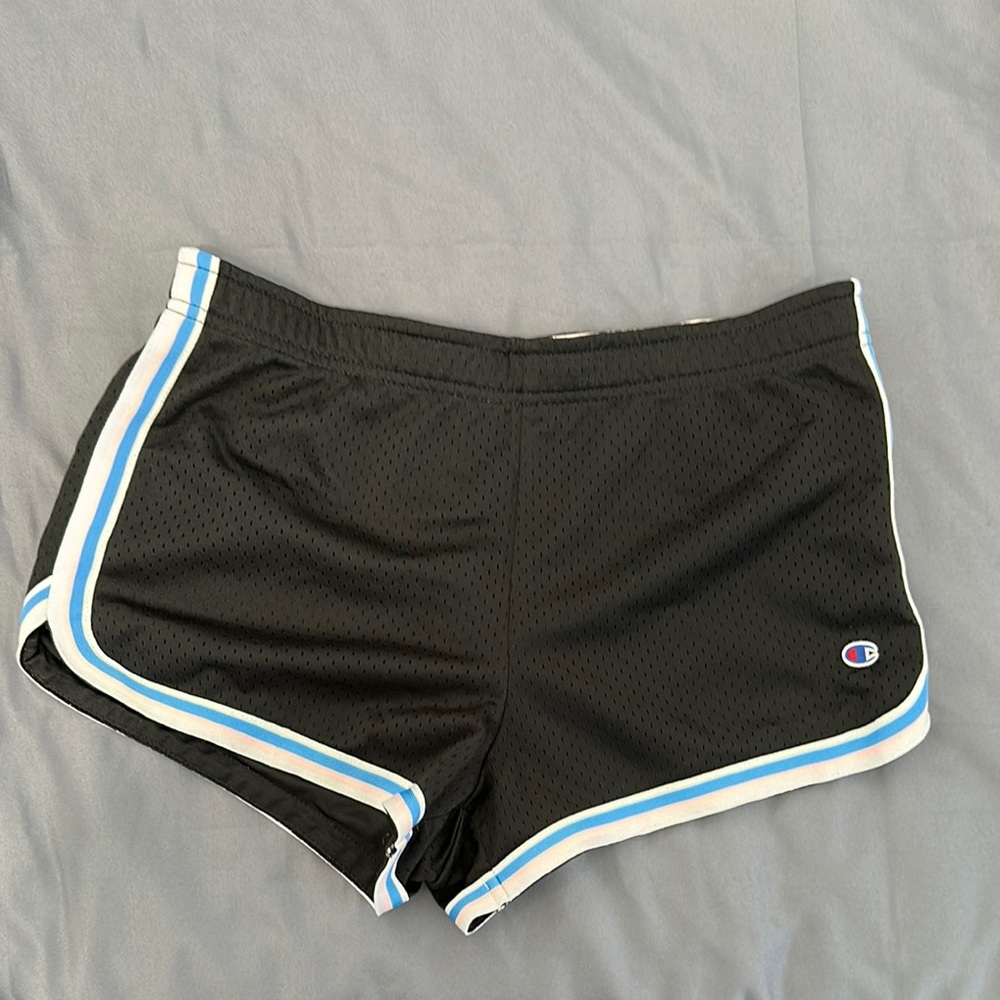 Champion Black and Blue Athletic Shorts Lightweight Design